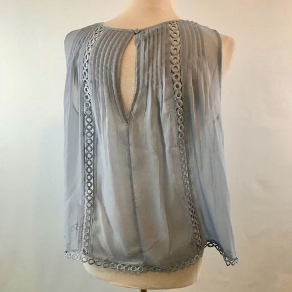 BEBE‎ Women Blue Chiffon Tayler Sleeveless Top Small NWT - Picture 6 of 6